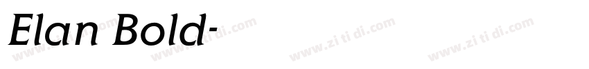 Elan Bold字体转换